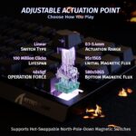 ATTACK SHARK X68 HE 8000Hz Rapid Trigger Keyboard, 0.01mm RT Accuracy Wired Gaming Keyboard with Magnetic Switch, Adjustable Actuation, Rapid Trigger, Snap Tap, RGB Lighting for PC/Mac, Black Contours - Image 4
