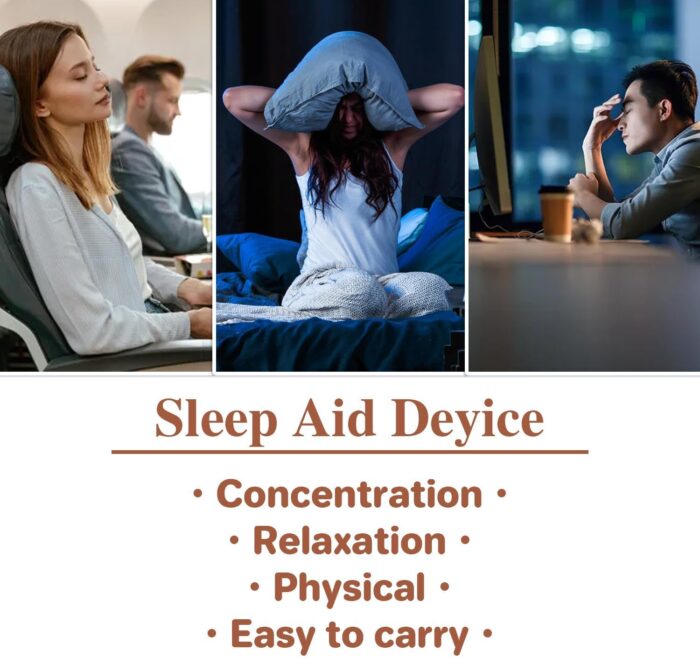 KOWVOWZ Sleep Aid Device, Calmcarry Anxiety Device, Microcurrent Holding Sleep Instrument USB Charging for Adults Stress and Anxiety Relief Sleep Help - Image 4