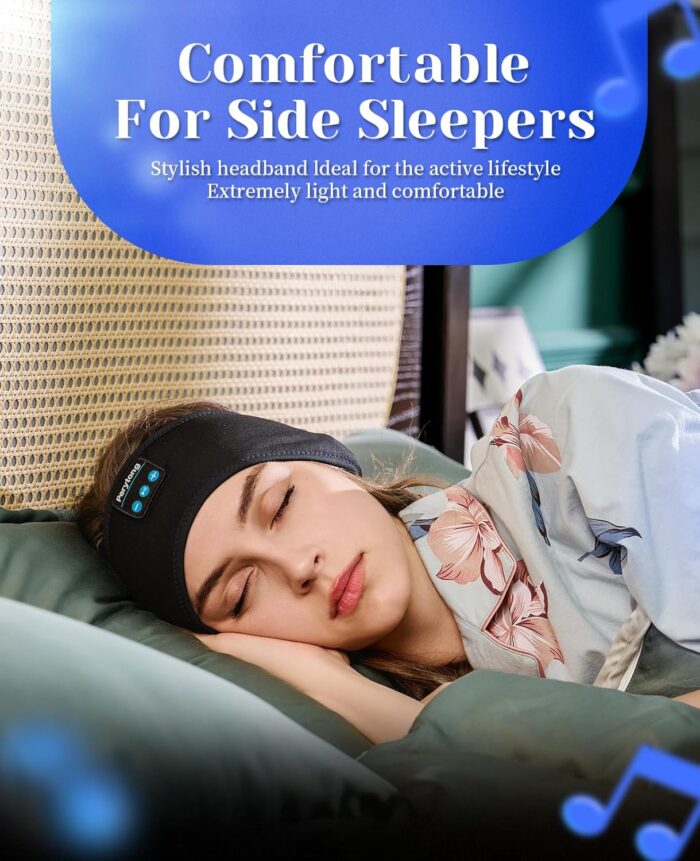 Perytong Sleep Headphones Sports Headphones with Speakers Perfect for Training, Jogging, Yoga, Insomnia, Side Sleepers - Image 3