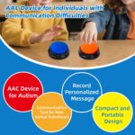 4 Pack Portable AAC Communication Devices for Autism Individuals with Communication Difficulties, Communication Device for Nonverbal Kids, Voice Recording Buttons for Schools, Home, Treatment Courses - Image 4