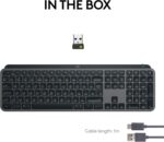 Logitech MX Keys S Wireless Keyboard, Low Profile, Fluid Precise Quiet Typing, Programmable Keys, Backlighting, Bluetooth, USB C Rechargeable, for Windows PC, Linux, Chrome, Mac - Graphite, INT Layout - Image 9