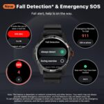 TicWatch Atlas Smartwatch for Men Android Wear OS Smart Watch Outdoor 90 Hrs Battery 110+ Workout Modes Heat Map Fall Detection Health Fitness Tracker 5ATM GPS Compass Android Compatible Only - Image 6