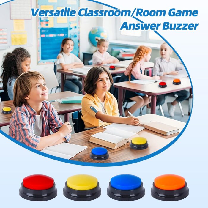 4 Pack Portable AAC Communication Devices for Autism Individuals with Communication Difficulties, Communication Device for Nonverbal Kids, Voice Recording Buttons for Schools, Home, Treatment Courses - Image 6
