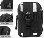 COOLBABY Tactical Pouch Waist Bag Utility Belt Mobile Phone Pouch EDC Case Organizer with Cellphone Holster for Cycling, Running, Hiking (Black) - Image 2