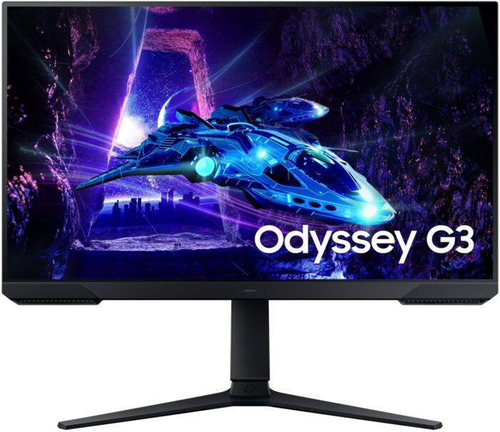 Samsung 27” Odyssey G30D Gaming Monitor, 180Hz refresh rate & 1ms response time(MPRT), AMD FreeSync, Eye Saver Mode & Less Screen Flickering, 3-sided Borderless design, Ergonomic Stand – LS27DG302EMXU