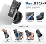 NEEWER BASICS 2 In 1 Phone Camera Lens Accessories Kit, HD 0.45x Wide Angle + 15x Macro, Lens Clip, Detachable 17mm to 37mm Filter Adapter Ring Compatible with iPhone Samsung Android Smartphone, LS-67 - Image 7