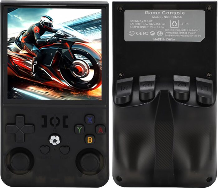 Retro Gaming Console, Handheld Game Console 720x720 4 Inch Screen, Retro Video Game Console 4000mAh Rechargeable Portable for (128GB) - Image 8