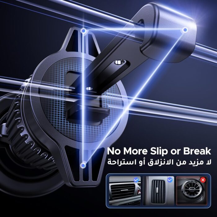 UGREEN Car Phone Holder MagSafe Car Mount, [360° Rotation Super Stable], One-hand Auto Lock, No Blocking Air Vent Magnetic Mobile Holder Accessories, Fit for iPhone 16/15/14, Samsung S25/24/23/Z Flip - Image 3