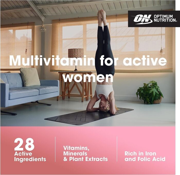 Optimum Nutrition (ON) Opti-Women, Vitamin C, Zinc and D for Immune Support Women's Daily Multivitamin Supplement Capsules with 23 Vitamins & Minerals/ 600 Mcgs Folic Acid/ 18 Mgs Iron - 120 Capsules - Image 5