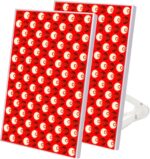 Skylaxy LED-Red-Light-Therapy-Device: Red Light Panel Near Infrared 850nm and Deep 660nm Combo LED Red Light Therapy at Home for Face Skin Beauty, Pain Relief of Muscles and Joints (2 Pack)
