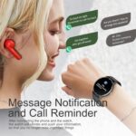 Smartwatch with Answer/Make Calls - 1.28" Smart Watch for Men Women, Ultra-thin Design, Fitness Tracker, activity tracker, Compatible with Android & iOS (Black) - Image 2