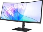 SAMSUNG 34” ViewFinity S65VC Series Ultrawide QHD Curved Monitor, Built-in FHD Camera, HDR10, 100Hz, 350 nit, USB- C, Adjustable Stand, Intelligent Eye Care, LS34C650VANXGO, Black - Image 18
