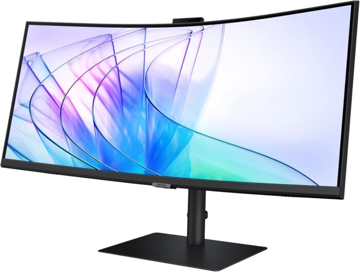 SAMSUNG 34” ViewFinity S65VC Series Ultrawide QHD Curved Monitor, Built-in FHD Camera, HDR10, 100Hz, 350 nit, USB- C, Adjustable Stand, Intelligent Eye Care, LS34C650VANXGO, Black - Image 18