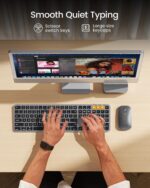 ProtoArc Backlit Bluetooth Keyboard and Mouse for Mac, KM100-A Full Size Wireless Keyboard Mouse for Mac, Multi-Device Rechargeable for MacBook Pro/Air, iPhone, iPad, Space Gray - Image 4