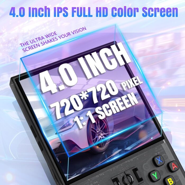2025 New Upgrade R36MAX Retro Handheld Game Console with 60GB Built-in 15000 Classic Games, Portable Hand Held Open Source Linux System 4.0-in 4k HD IPS Screen Video Player(Gray 60GB) - Image 3