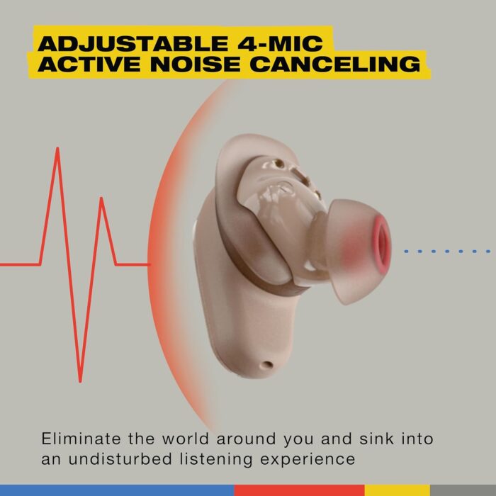 Skullcandy Method 360 ANC Wireless Earbuds, Sound by Bose, Bluetooth Headphones, Premium Noise Cancelling, Up to 40 Hrs Battery, Sweat and Water Resistant, Microphone for iPhone, Android - Primer Tan - Image 3