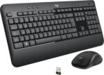 Logitech MK540 Advanced Wireless Keyboard and Mouse Combo for Windows, 2.4 GHz Unifying USB-Receiver, Multimedia Hotkeys, 3-Year Battery Life, for PC, Laptop, Arabic Layout - Black