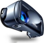 AEVRG VR Headset Adjustable 3D VR Glasses Virtual Reality Headset HD Blu-ray Eye Protected Support 5~7 Inch, Black for Android Smartphone