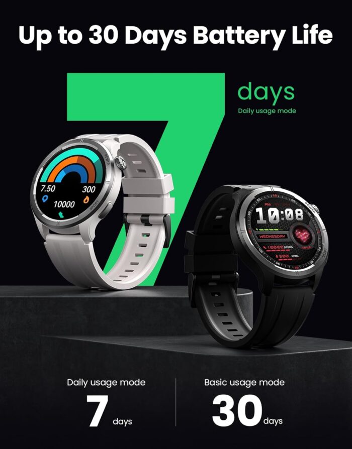 Haylou Solar Neo HF008 Smart Watch, 1.53" HD Display, Smart Message Notifications, Health Monitoring, Bluetooth 5.3 Connection, 150+ Watch Faces, 127 Workout Modes and 7 Days Long Battery Life - Black - Image 8