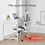 SIHOO M59AS-M301 Ergonomic Office Chair, Upgrade the large cushions,Breathable Mesh Desk Chair with Dual Back Design, Swivel Task Chair, Adjustable Height Gaming Chair(Grey) - Image 7
