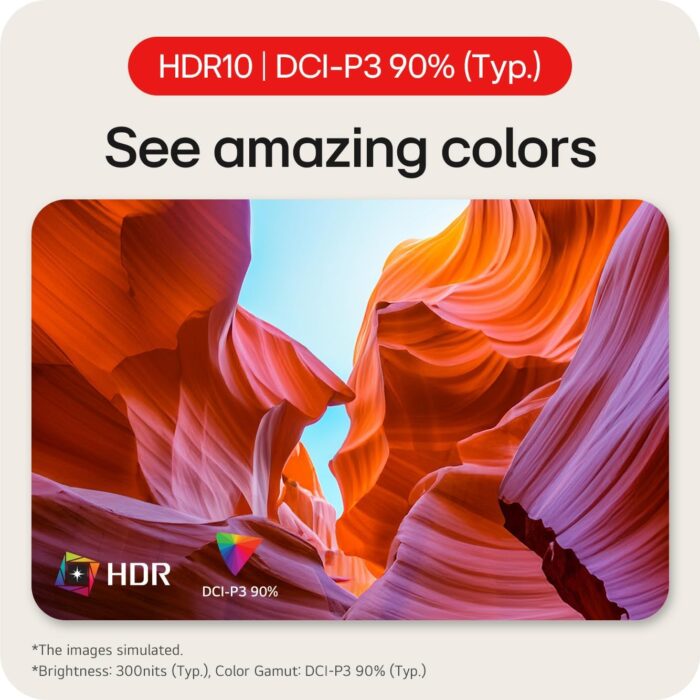 LG UltraFine Monitor 27US550 - 4K UHD IPS 27 inch, 60Hz, 5ms, DCI-P3 90%, 10bit, HDR10, Flicker safe & Reader Mode, Smart Energy Saving, Height-Tilt-Pivot-Swivel Adjustment, DP1.4, HDMI, White - Image 4