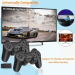 YU WELL Wireless Retro Game Console, Plug & Play Video TV Game Stick With 10000+ Games Built-in, 9 Emulators, 4K HDMI Output for TV with Dual 2.4G Wireless Controllers - Image 4