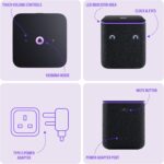 Yango Yasmina Midi | Smart AI Speaker | Premium Sound, Deep Bass & Stereo Pairing | Speaks English, Arabic | YangoPlay gift unlimited Movies, Series, Music, Quran | kids teacher & translator | Black - Image 4
