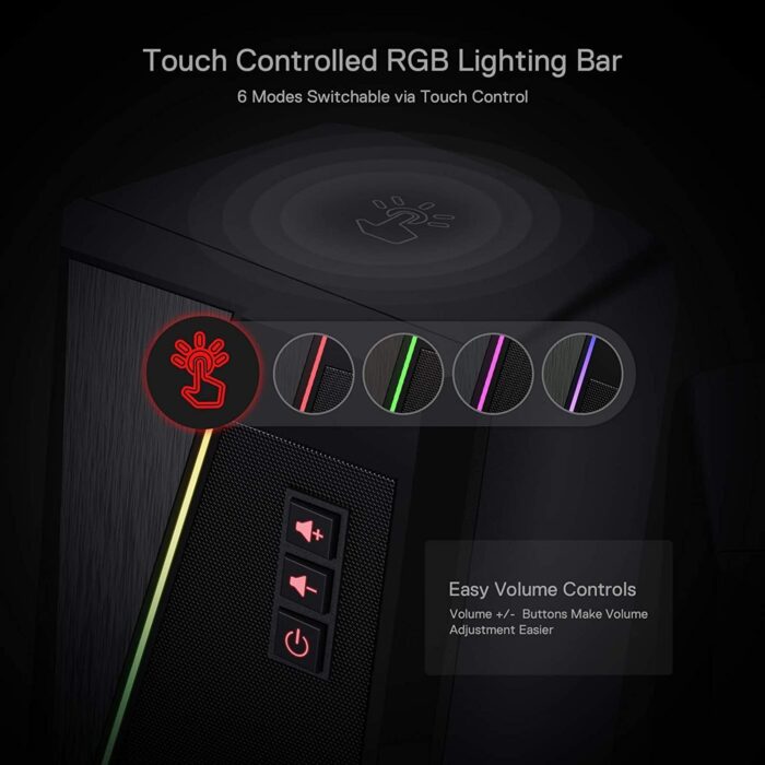 Redragon Gs520 Anvil Rgb Desktop Speakers, 2.0 - Image 5