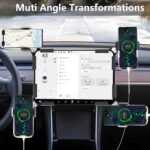 KASTWAVE for Tesla Phone Mount, Adjustable Universal 360° Rotatable Car Accessories for Tesla Model Y 3 Phone Holder Mount with iPhone 16 15 14 13 12 Series, 4-7.2'' All Phones - Image 4