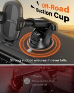 APPS2Car Car Phone Holder Car Holder Mobile Universal 360 Mobile Stand for Car Dashboard Windshield Compatible for 4.7-6.8 iPhone 15/14/13 series Samsung and More - Image 3