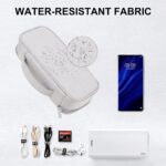 Portable Electronic Accessories Bag Organizer, Travel Gadgets Storage Case Cable Organizer Bag Compatible for Charger USB Cables SD Memory Cards Earphone Flash Hard Drive Phone Power Bank, M - Image 2
