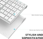 iClever Bluetooth Keyboard BK10, Multi Device Keyboard Rechargeable with Number Pad Ergonomic Design Full Size Stable Connection Keyboard for iPad, iPhone, Mac, iOS, Android, Windows - Image 4