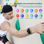 MIGOUFIT Smart watch military for men with call dials that can make calls and answer calls compatible for iOS Android, Fitness Activity tracker with IP68 Waterproof Ai voice, with 123 Sports Modes - Image 8