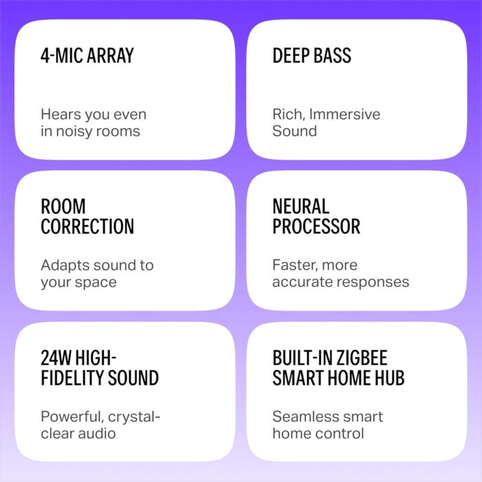 Yango Yasmina Midi | Smart AI Speaker | Premium Sound, Deep Bass & Stereo Pairing | Speaks English, Arabic | YangoPlay gift unlimited Movies, Series, Music, Quran | kids teacher & translator | Black - Image 9