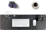 DAWNTREES Large Felt Desk Pad | Computer Mat for Desk(36x12Inches)|Desk Mat for Keyboard and Mouse|Dark Grey - Image 3
