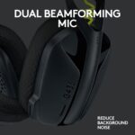 Logitech G435 Lightspeed & Bluetooth Wireless Gaming Headset - Ultra Lightweight 165G Over-Ear Headphones, Built-In Mics, 18H Battery, Compatible With Dolby Atmos, Pc, Ps4, Ps5, Mobile - Black - Image 4