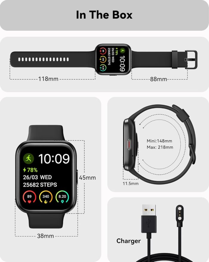 ENOMIR Smart Watch for Men Women(Answer/Make Call), Alexa Built-in,Fitness with Heart Rate SpO2 Sleep Monitor 100 Sports 5ATM Waterproof Activity Trackers and Smartwatches iOS&Android Phones - Image 7