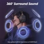 NUBWO G06 Dual Wireless Gaming Headset with Microphone for PS5, PS4, PC, Mobile, Switch: 2.4GHz Wireless + Bluetooth - 100 Hr Battery - 50mm Drivers - Orange - Image 6