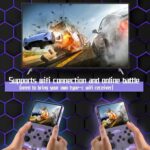 R36s retro Handheld Gaming Console with 64G Cards, Portable Retro Game Consoles Linux Gaming System Emulator 3.5-Inch IPS Screen (Purple-A) - Image 5