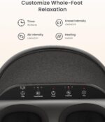 RENPHO Foot Massager with Heat, Shiatsu Foot Massage Machine Deep Kneading, Air Compression - Panel Control (Black) - Image 6