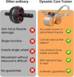 Automatic Rebound Ab Abdominal Exercise Roller Wheel - Core Strength Trainer, Ab Workout Equipment, Gym Home Fitness Equipment, Mute Roller, Dual Wheel Design, with Knee Mat for Abs, Core Workouts - Image 6