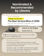 ProtoArc Ergonomic Mouse, EM11 NL Bluetooth Rechargeable Wireless Vertical Mouse, 3 Multi-Device Connectivity for Computer/PC/Laptop, 2.4GHz Optical Mice for Windows, Mac OS, Black - Image 5