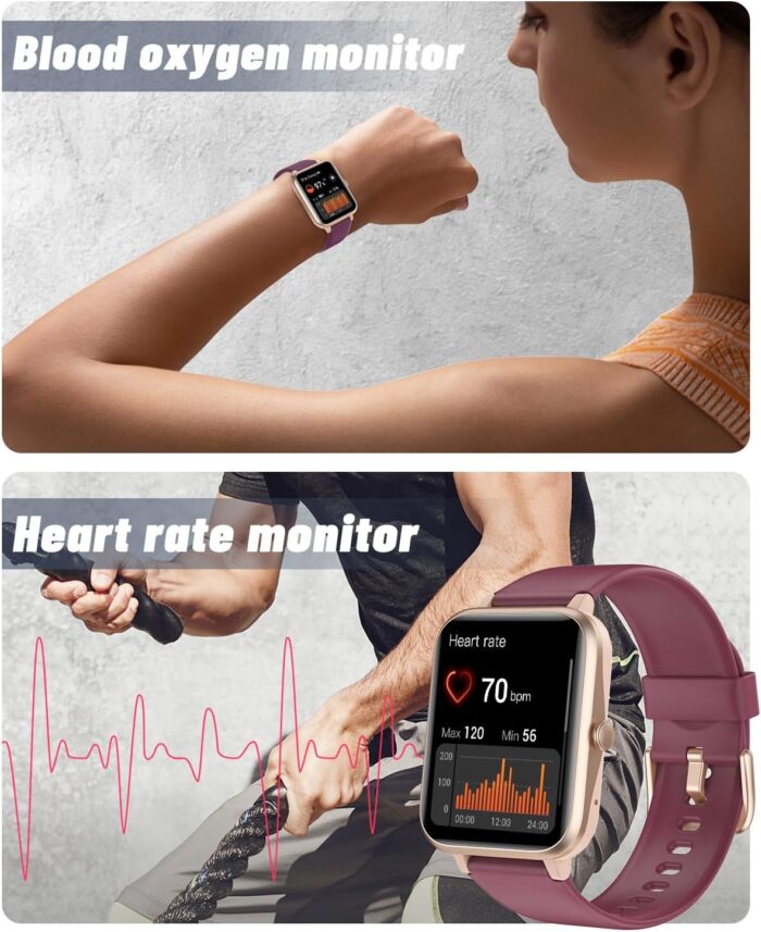 GRV Smart Watch Answer Dial Call,Smart Watches for Women Men with Heart Rate Monitor,Step Counter,Sleep Tracker,Sports Fitness Tracker Watch Call SMS Notification Smartwatch for Android iOS Phone - Image 6