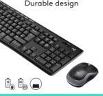 Logitech Mk270 Wireless Keyboard And Mouse Combo For Windows, 2.4 Ghz Wireless, Compact Wireless Mouse, 8 Multimedia And Shortcut Keys, 2-Year Battery Life, Pc/Laptop, English/Arabic - Image 6