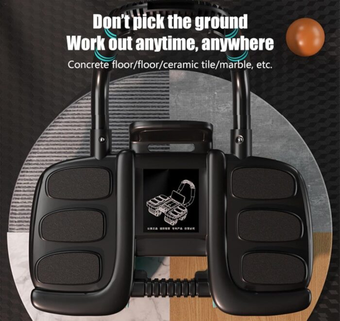 SKY-TOUCH 4-Wheel Automatic Rebound Ab Roller - Ultimate Core Strength Trainer with Elbow Supports, Knee Mat, and Timer for Effective Abs Workouts,36 * 23 * 25cm,Black - Image 5