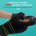 FENDOUNIU E-Sports Gaming Gloves - Two-Fingers Thumb and Index Sleeves With Highly Sensitive Nano-Silver Fiber Material, Anti-Sweat and Ultra-Thin for PUBG, Mobile Phone Game - Image 3