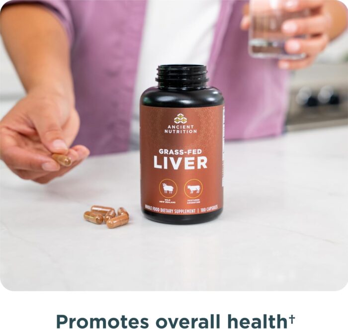 Organ Supplements by Ancient Nutrition, Grass-Fed and Wild Organ Complex Capsules, Beef & Lamb Liver, Supports Healthy Blood, Gut, and Liver, 180 Ct - Image 5