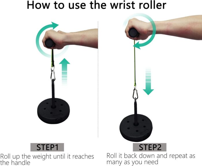 Morwealth Forearm Wrist Roller Blaster Exercise Trainer Weight-Bearing Wider Nylon Straps Arm Strength Training Fitness Equipment Anti-Slip Home Gym Workout - Image 5