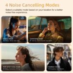 QCY MeloBuds Pro Adpative Active Noise Cancelling Wireless Earbuds, Reduce Noise by Up to 99%, Wireless LDAC Hi-Res Audio Bluetooth 5.3 Earphones, 34H Playtime, Comfortable Fit, Custom EQ via App - Image 3