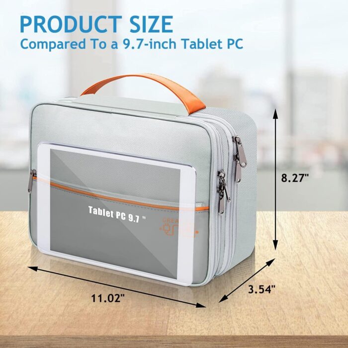 Travel Electronics Organizer, Double Layer Waterproof Cable Organiser Bag for Electronic Accessories, Universal Carry Bag for Charger, Phone, Hard Drive, Cord, Tablet (Grey) - Image 7
